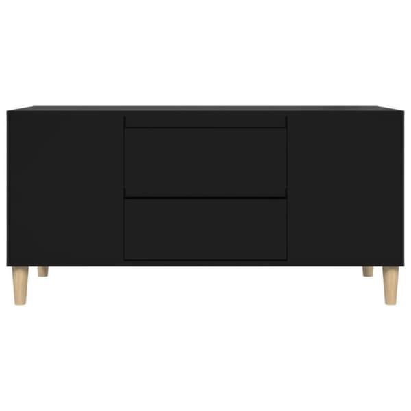vidaXL tv-bord 102x44,5x50 cm konstrueret træ sort