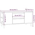 Miniatyrbillede 10 af 11: vidaXL tv-bord 102x44,5x50 cm konstrueret træ sort