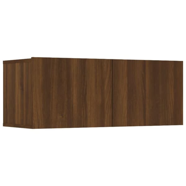 vidaXL tv-skabe 4 stk. 80x30x30 cm konstrueret træ brun egetræsfarve