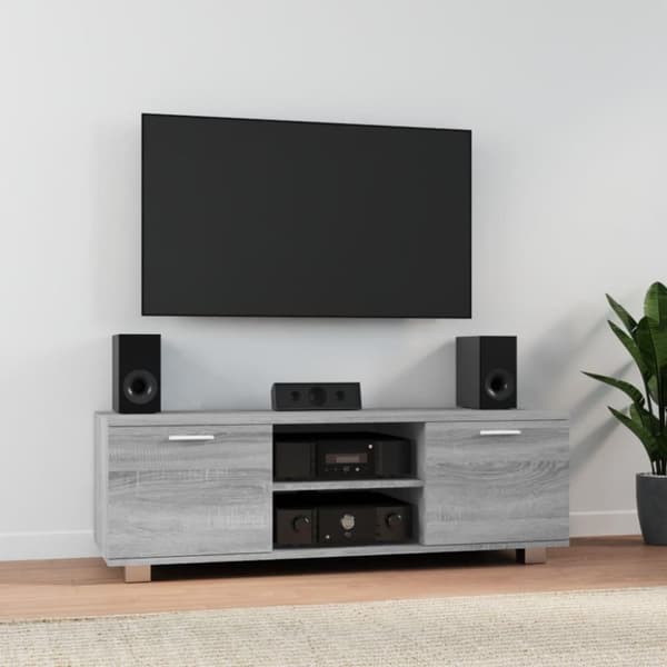 vidaXL TV-taso harmaa Sonoma 120x40,5x35 cm tekninen puu