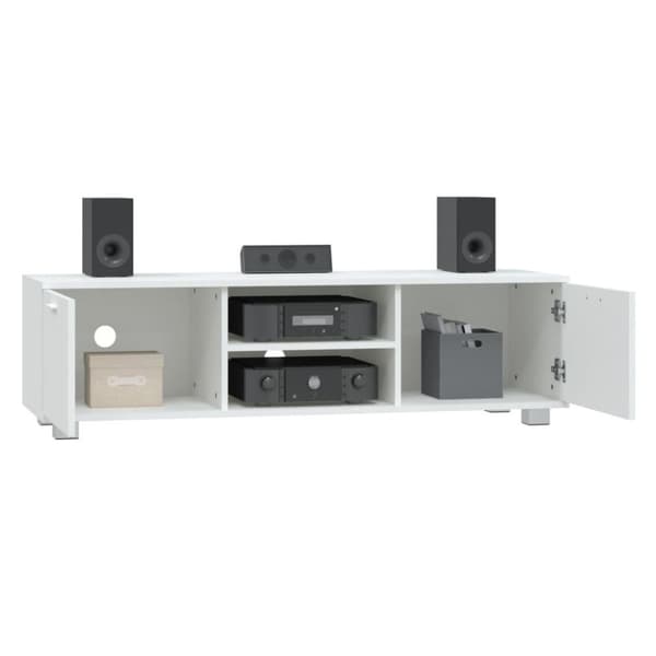 vidaXL tv-bord 140x40,5x35 cm konstrueret træ hvid