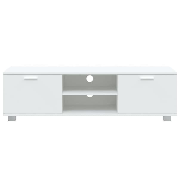 vidaXL tv-bord 140x40,5x35 cm konstrueret træ hvid