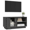 Miniatyrbild 5 av 11: vidaXL Tv-bänk grå 80x35x40,5 cm massiv furu