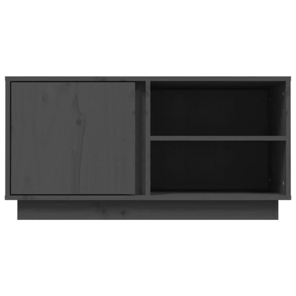 vidaXL Tv-bänk grå 80x35x40,5 cm massiv furu