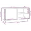 Miniatyrbild 11 av 11: vidaXL Tv-bänk grå 80x35x40,5 cm massiv furu