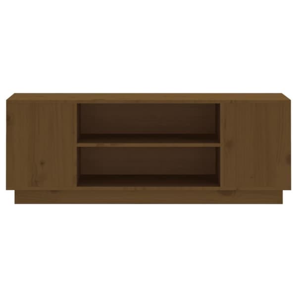 vidaXL Tv-bänk honungsbrun 110x35x40,5 cm massiv furu