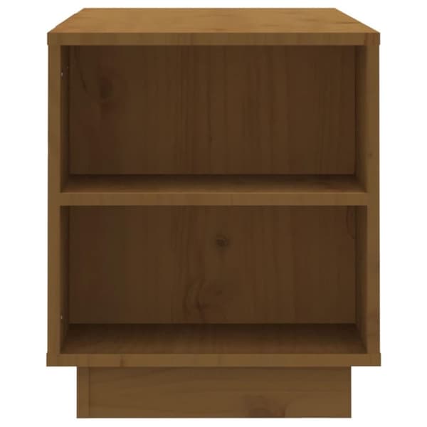 vidaXL Tv-bänk honungsbrun 110x35x40,5 cm massiv furu
