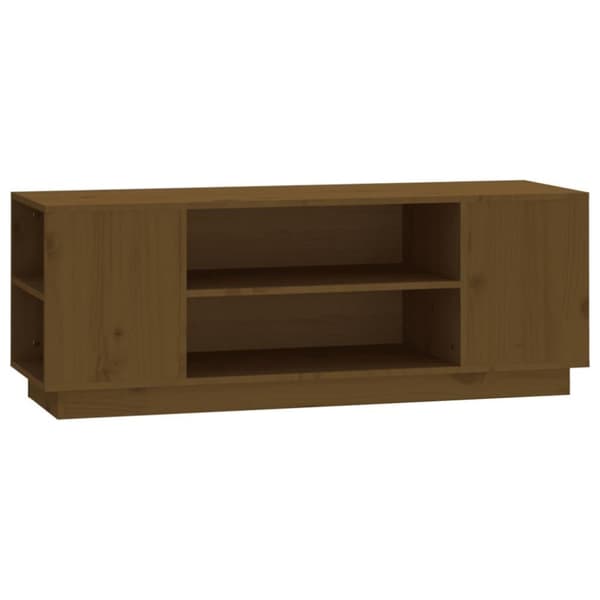 vidaXL Tv-bänk honungsbrun 110x35x40,5 cm massiv furu