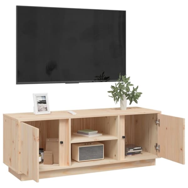 vidaXL Tv-bänk 110x35x40,5 cm massiv furu