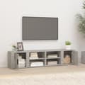 Miniatyrbilde 3 av 11: vidaXL TV-benker 2 stk betonggrå 80x31,5x36 cm konstruert tre