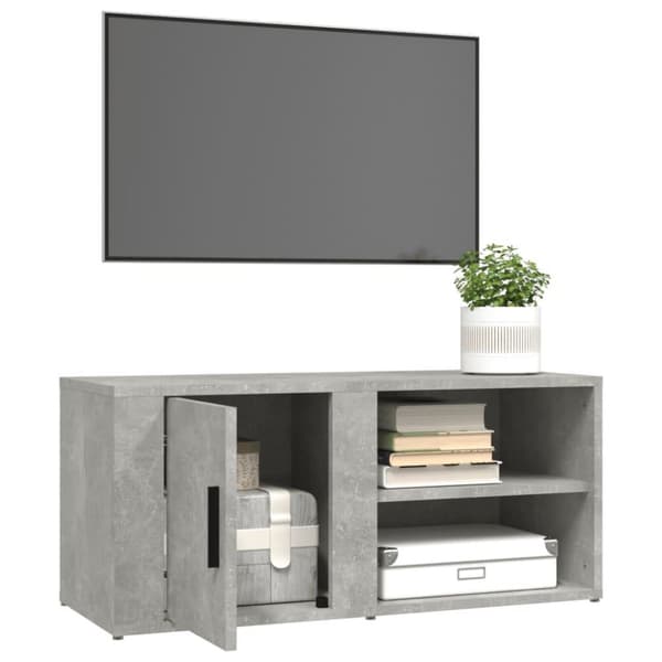 vidaXL TV-benker 2 stk betonggrå 80x31,5x36 cm konstruert tre