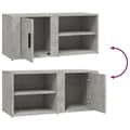 Miniatyrbilde 10 av 11: vidaXL TV-benker 2 stk betonggrå 80x31,5x36 cm konstruert tre