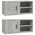 Miniatyrbilde 1 av 11: vidaXL TV-benker 2 stk betonggrå 80x31,5x36 cm konstruert tre