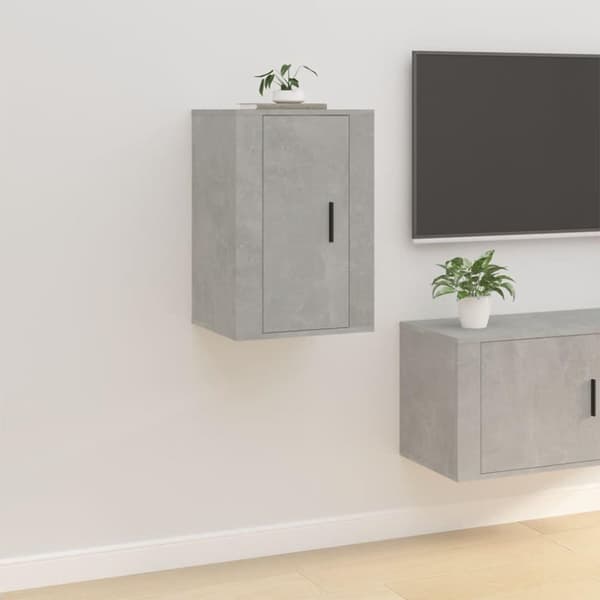 vidaXL Vegghengte TV-benker 2 stk betonggrå 40x34,5x60 cm