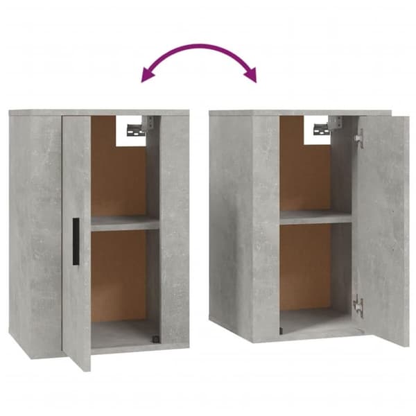 vidaXL Vegghengte TV-benker 2 stk betonggrå 40x34,5x60 cm