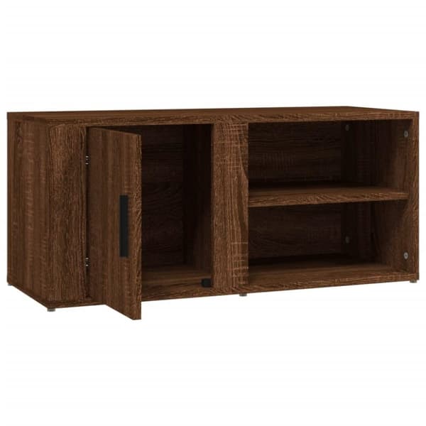 vidaXL Tv-bänk brun ek 80x31,5x36 cm konstruerat trä
