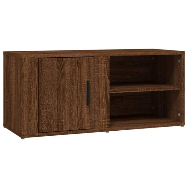 vidaXL Tv-bänk brun ek 80x31,5x36 cm konstruerat trä