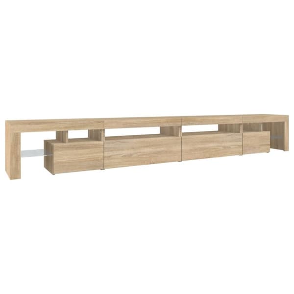 vidaXL TV-benk med LED-lys sonoma eik 290x36,5x40 cm