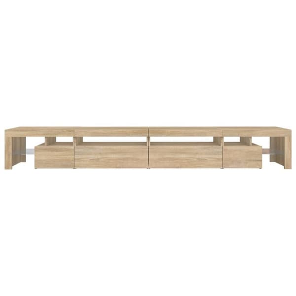 vidaXL TV-benk med LED-lys sonoma eik 290x36,5x40 cm