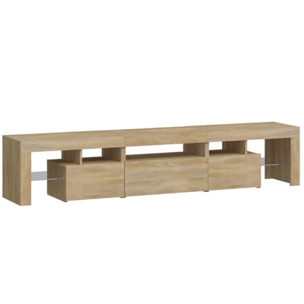 vidaXL TV-benk med LED-lys sonoma eik200 x 36,5 x 40 cm