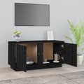 Miniatyrbild 3 av 11: vidaXL Tv-bänk svart 80x35x40,5 cm massiv furu
