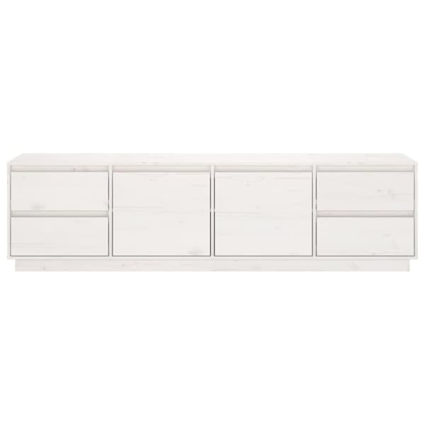 vidaXL Tv-bänk vit 176x37x47,5 cm massiv furu