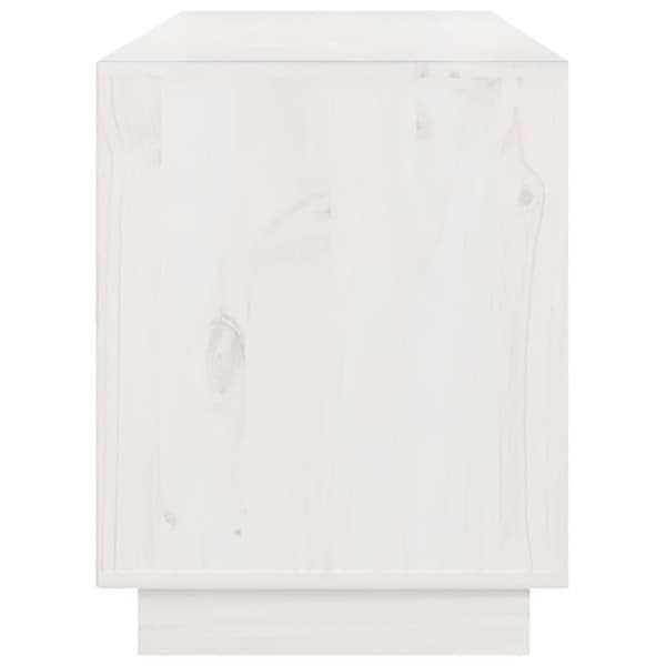 vidaXL Tv-bänk vit 176x37x47,5 cm massiv furu