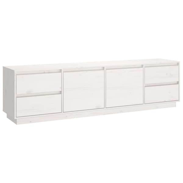 vidaXL Tv-bänk vit 176x37x47,5 cm massiv furu