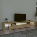Pikkukuva 3 / 11: vidaXL TV-taso LED-valoilla Sonoma-tammi 215x36,5x40 cm