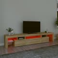 Pikkukuva 5 / 11: vidaXL TV-taso LED-valoilla Sonoma-tammi 215x36,5x40 cm