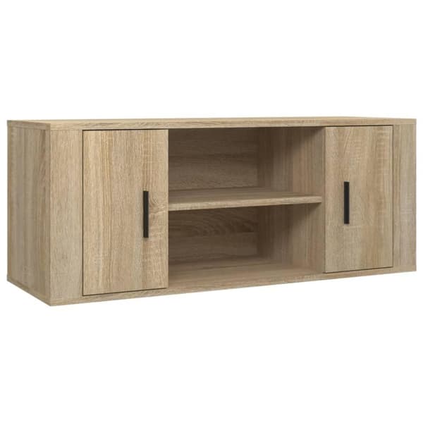 vidaXL TV-benk sonoma eik 100x35x40 cm konstruert tre