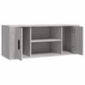 Miniatyrbilde 7 av 10: vidaXL TV-benk grå sonoma 100x35x40 cm konstruert tre