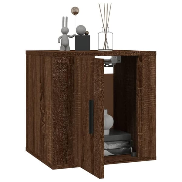 vidaXL Vegghengt TV-benk brun eik 40x34,5x40 cm
