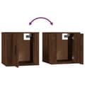 Miniatyrbilde 8 av 11: vidaXL Vegghengt TV-benk brun eik 40x34,5x40 cm
