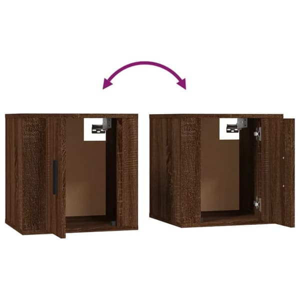 vidaXL Vegghengt TV-benk brun eik 40x34,5x40 cm