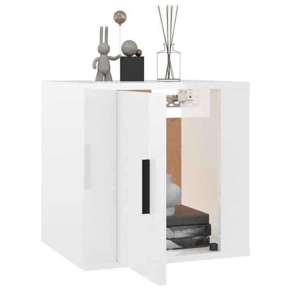 vidaXL Vegghengte TV-benker 2 stk høyglans hvit 40x34,5x40 cm