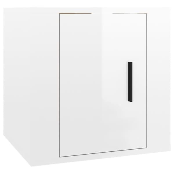 vidaXL Vegghengte TV-benker 2 stk høyglans hvit 40x34,5x40 cm