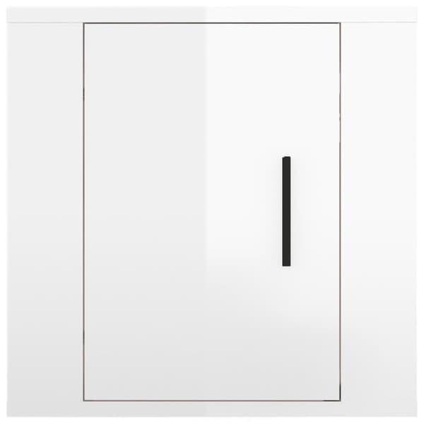 vidaXL Vegghengte TV-benker 2 stk høyglans hvit 40x34,5x40 cm
