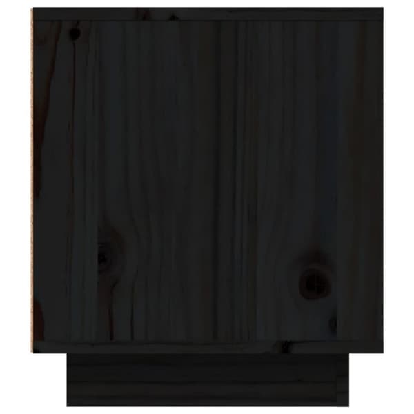 vidaXL Tv-bänk svart 80x35x40,5 cm massiv furu