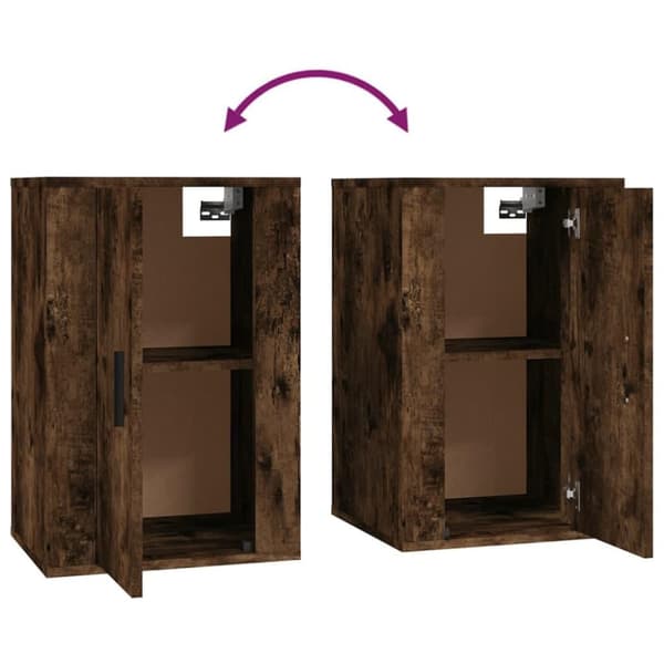 vidaXL Vegghengte TV-benker 2 stk røkt eik 40x34,5x60 cm