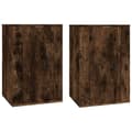 Miniatyrbilde 2 av 11: vidaXL Vegghengte TV-benker 2 stk røkt eik 40x34,5x60 cm