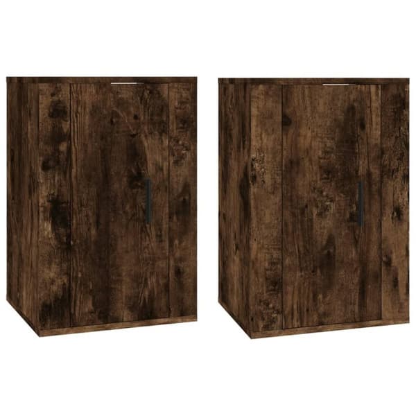 vidaXL Vegghengte TV-benker 2 stk røkt eik 40x34,5x60 cm