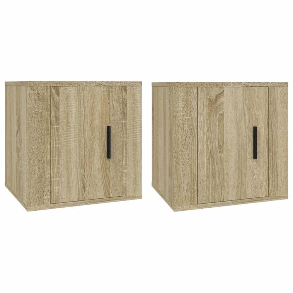 vidaXL Väggmonterade tv-skåp 2 st Sonoma ek 40x34,5x40 cm