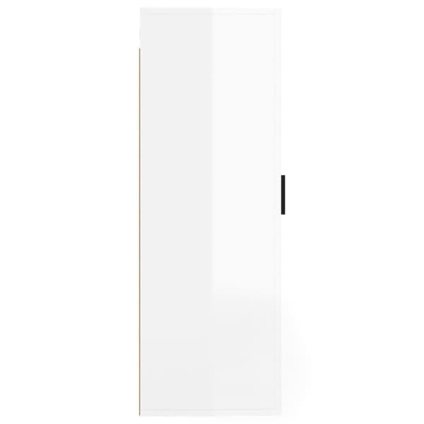 vidaXL Vegghengt TV-benk høyglans hvit 40x34,5x100 cm