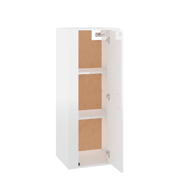 vidaXL Vegghengt TV-benk høyglans hvit 40x34,5x100 cm