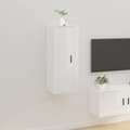 Miniatyrbilde 11 av 11: vidaXL Vegghengt TV-benk høyglans hvit 40x34,5x100 cm
