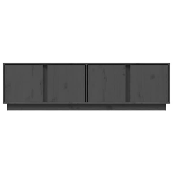 vidaXL Tv-bänk grå 140x40x40 cm massiv furu