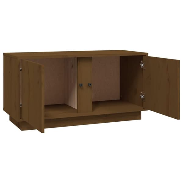 vidaXL Tv-bänk honungsbrun 80x35x40,5 cm massiv furu