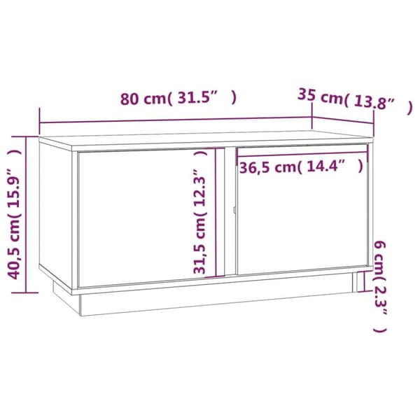 vidaXL Tv-bänk honungsbrun 80x35x40,5 cm massiv furu