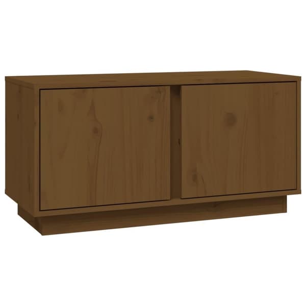 vidaXL Tv-bänk honungsbrun 80x35x40,5 cm massiv furu